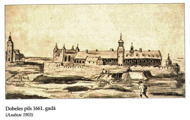 Dobele-pils-zīmējums